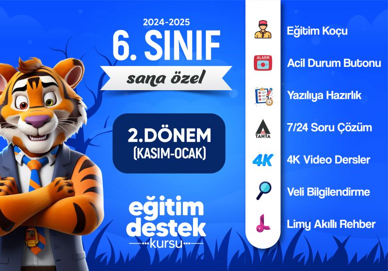 6. Sınıf 2. Dönem Eğitim Destek Kursu