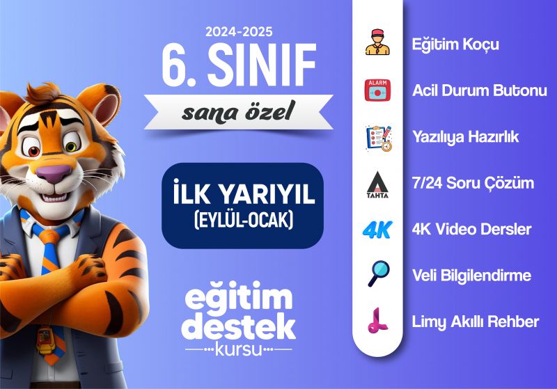 6. Sınıf İlk Yarıyıl Eğitim Destek Kursu