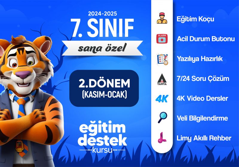 7. Sınıf 2. Dönem Eğitim Destek Kursu