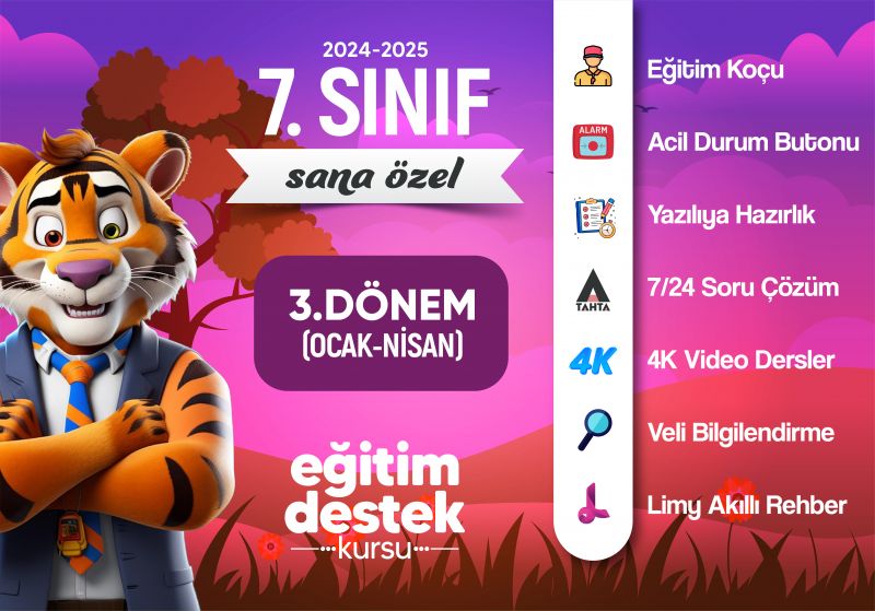 7. Sınıf 3. Dönem Eğitim Destek Kursu