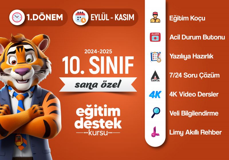 10. Sınıf 1. Dönem Eğitim Destek Kursu