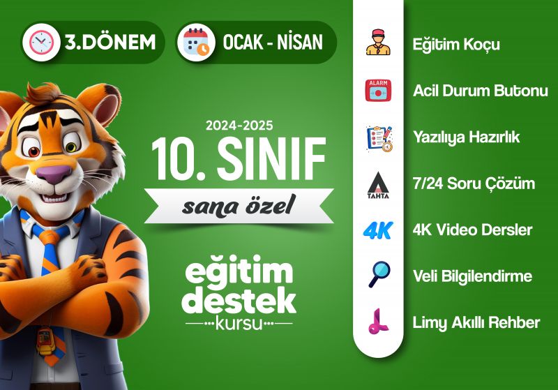 10. Sınıf 3. Dönem Eğitim Destek Kursu