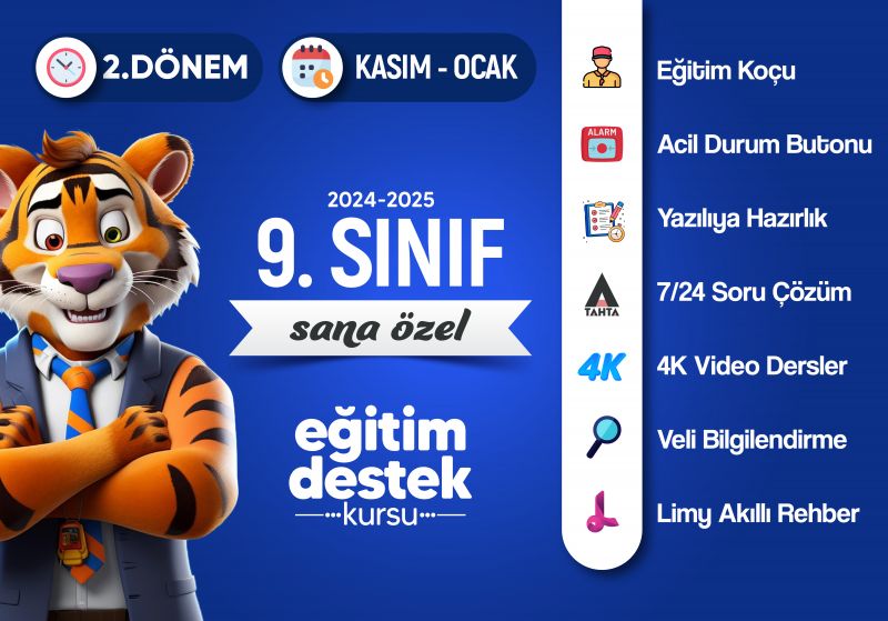 9. Sınıf 2. Dönem Eğitim Destek Kursu