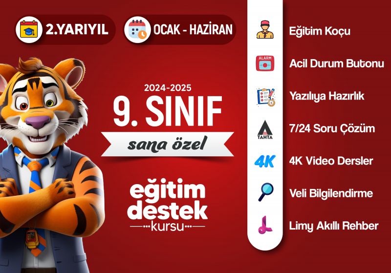 9. Sınıf İkinci Yarıyıl Eğitim Destek Kursu