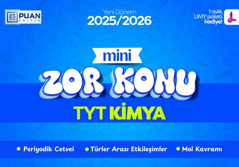 Mini TYT Kimya Zor Konu Paketi